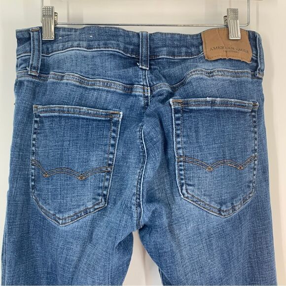 American Eagle Outfitters Size 29 Next Level Flex Distressed Straight leg Jeans - Picture 7 of 10